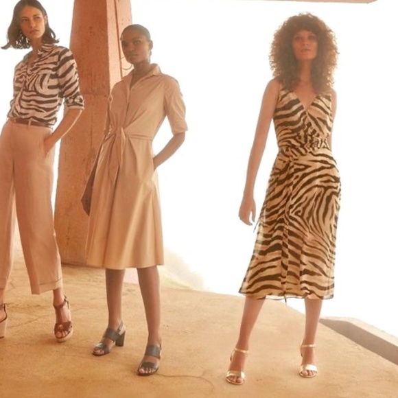 Ralph Lauren Brown and Cream Wrap Maxi Dress - Picture 5 of 9